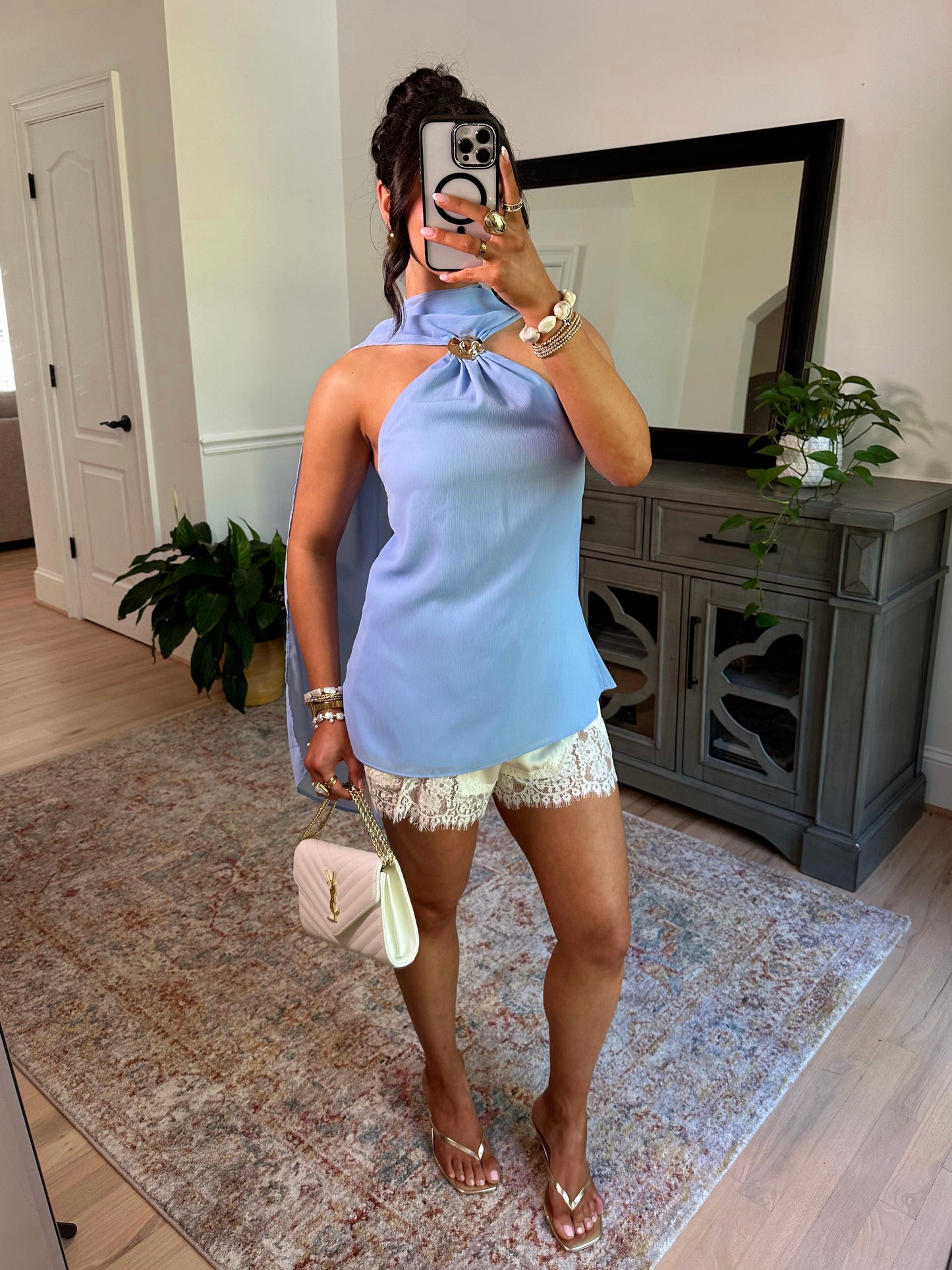 Golden Tide Drape Top