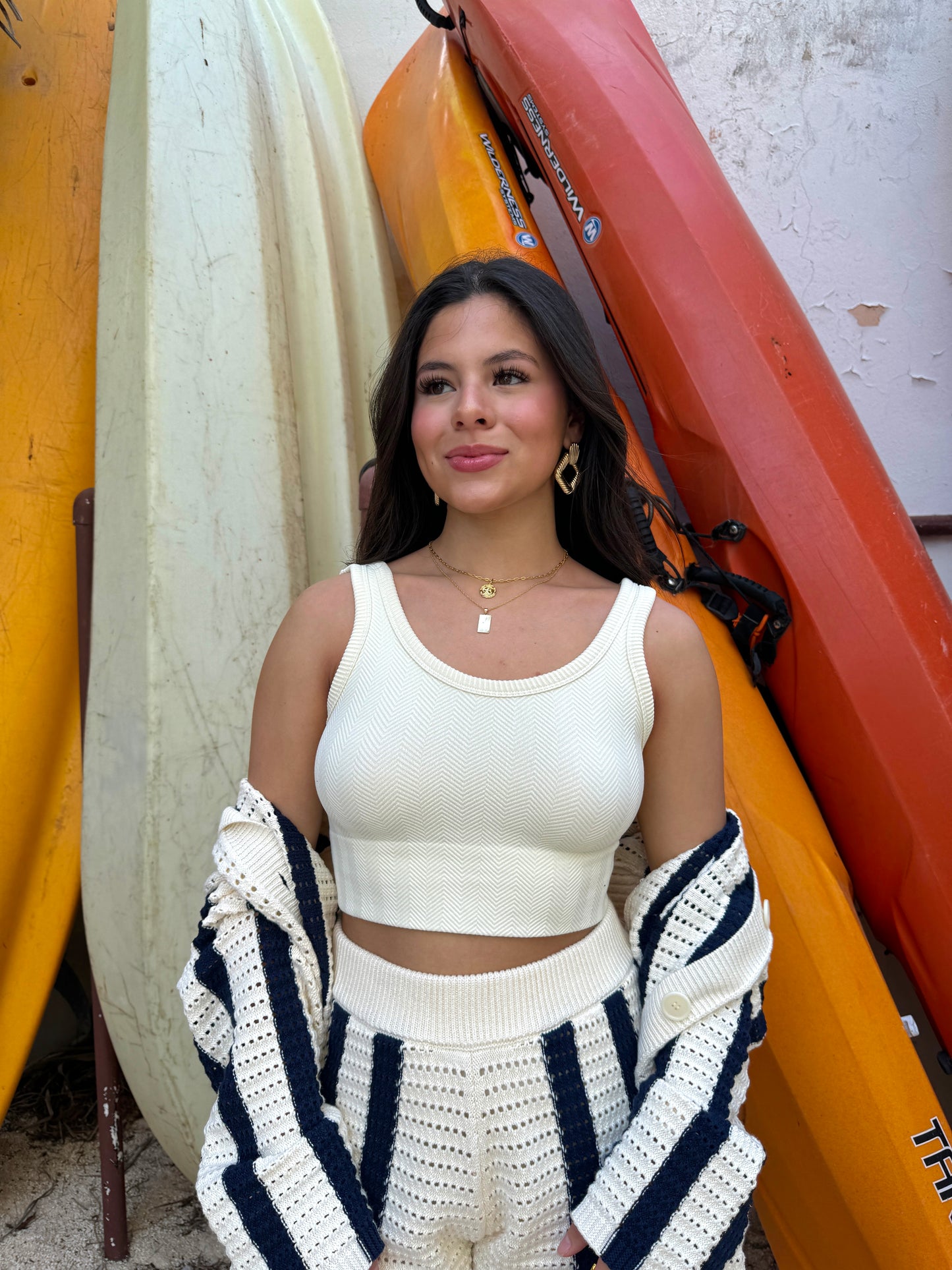 Ivory Cropped Tank