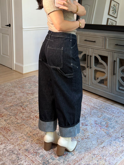 Cynthia Cargo Dark Denim Jeans