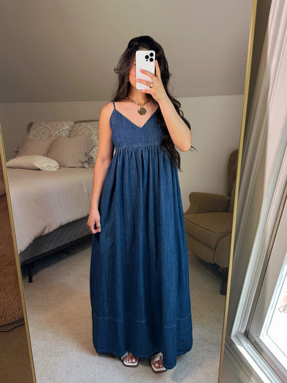 Everyday Dark Denim Maxi Dress