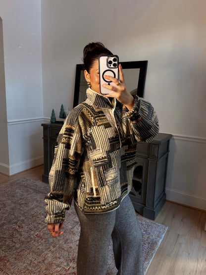 Mountain Lodge Patchwork Sherpa Sweater