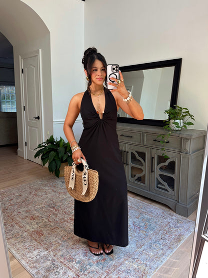 Island Muse Beaded Halter Dress