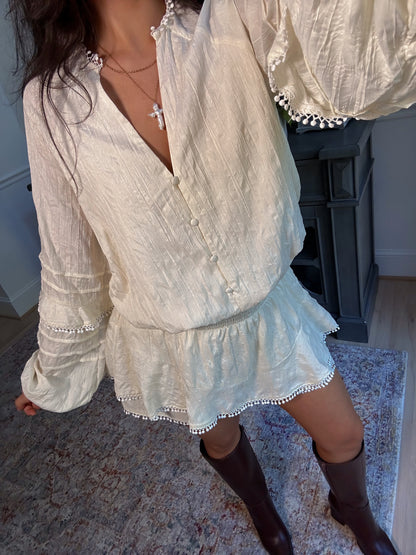 Chai Latte Ruffle Romper