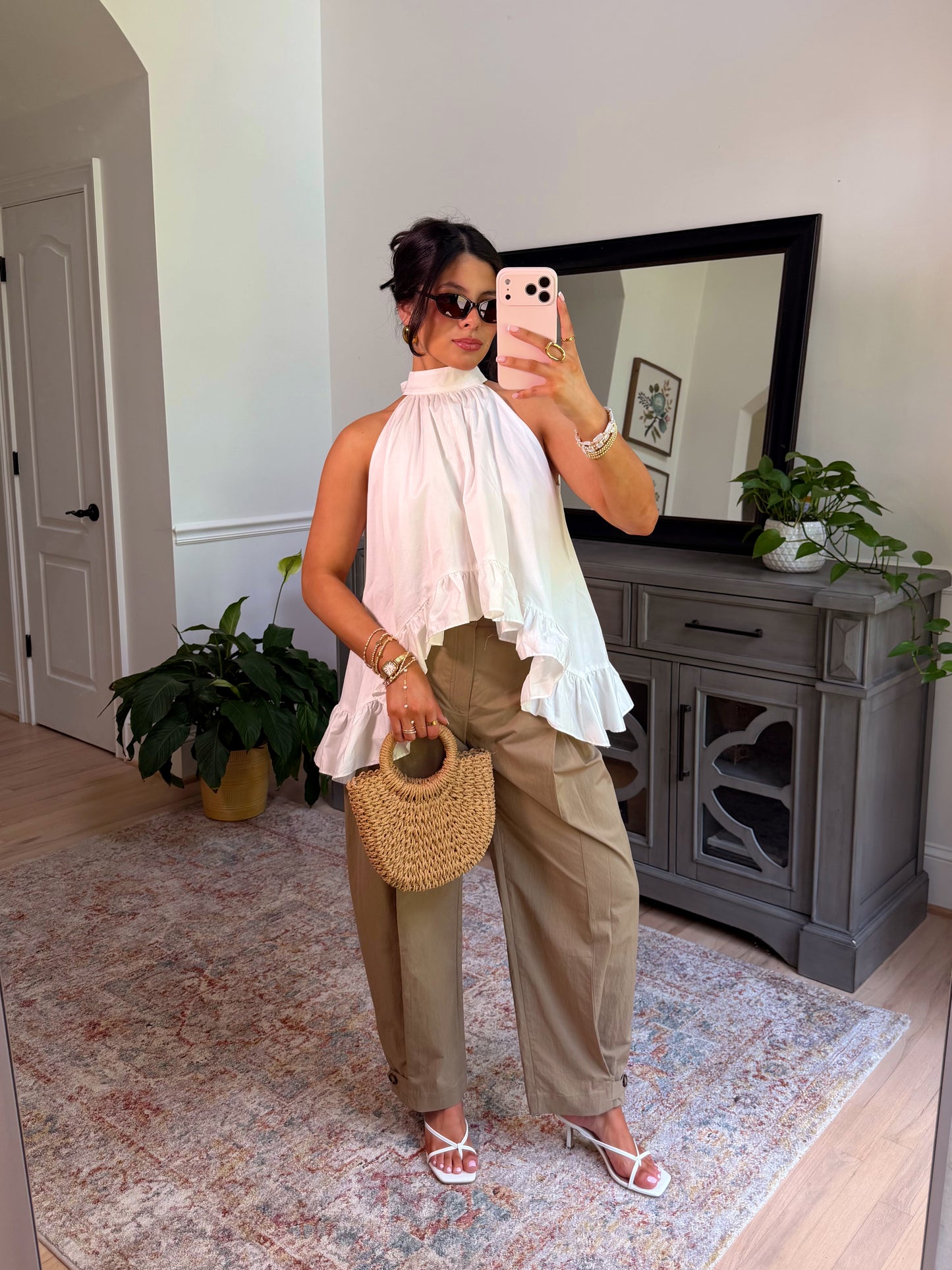 Sandbar Khaki Pleated Pants