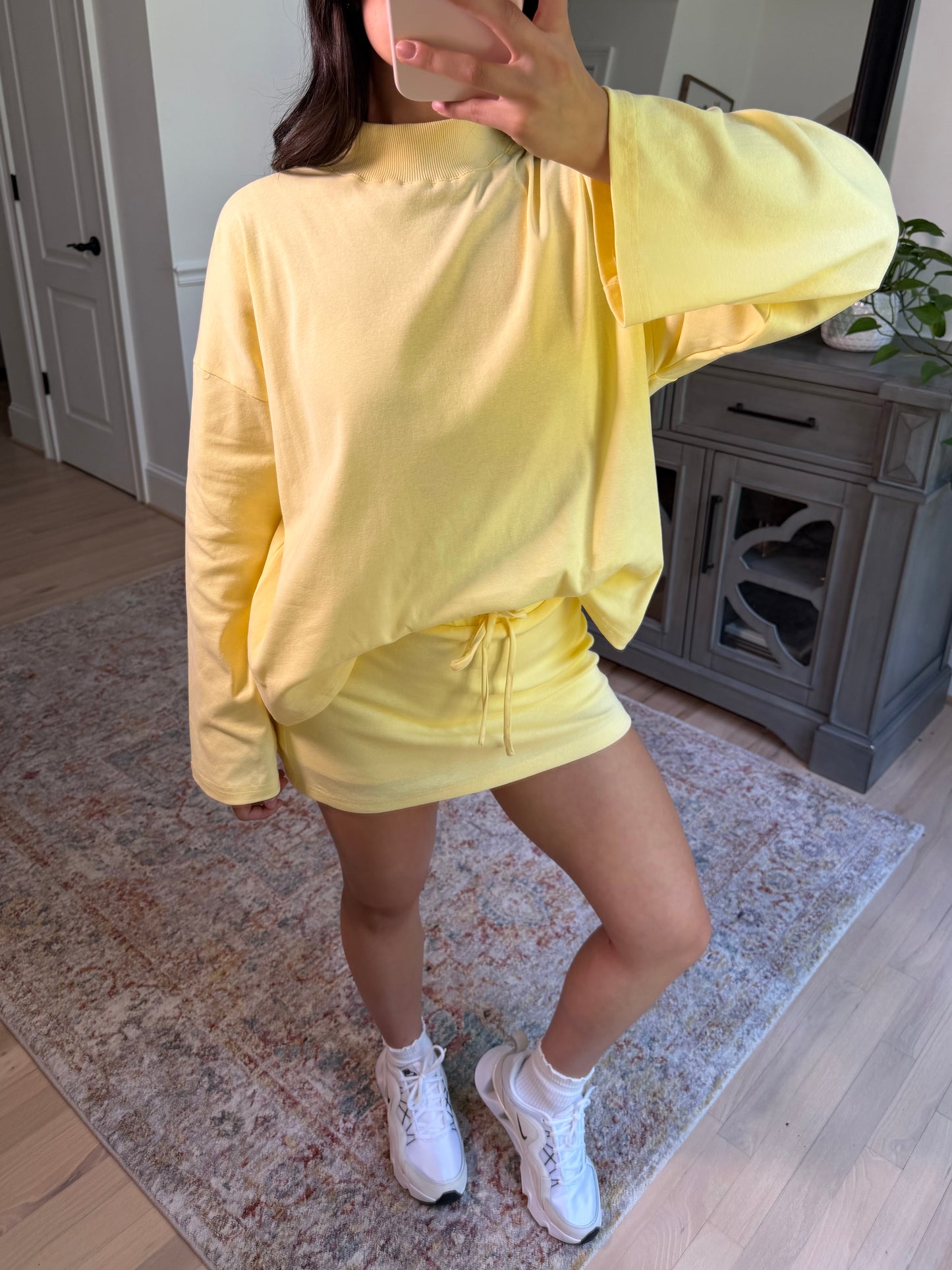 Maple Yellow Mockneck & Skort Set