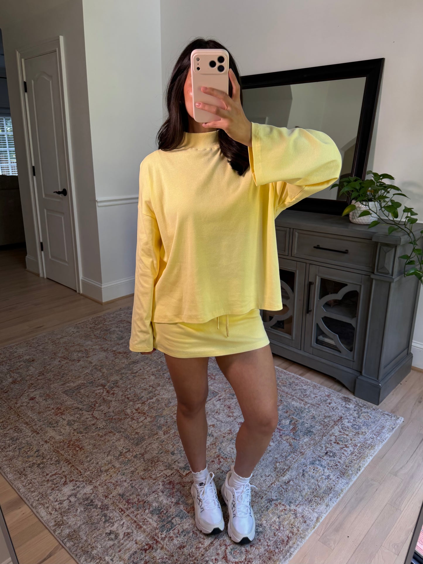 Maple Yellow Mockneck & Skort Set