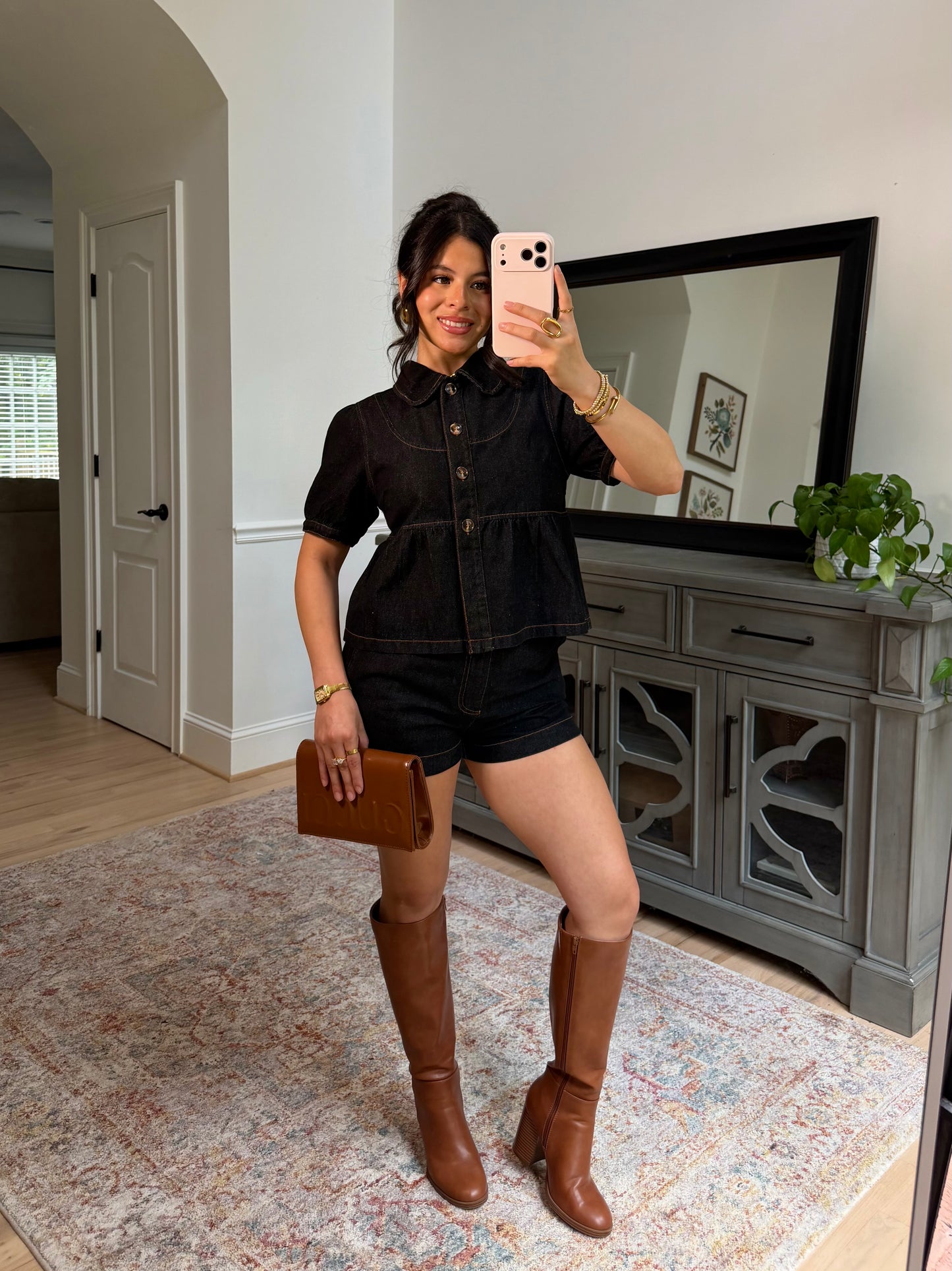 Kensington Black Denim Set