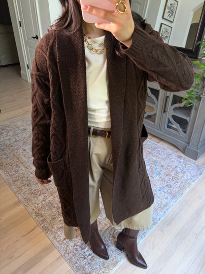 Harvest Brown Knit Cardigan