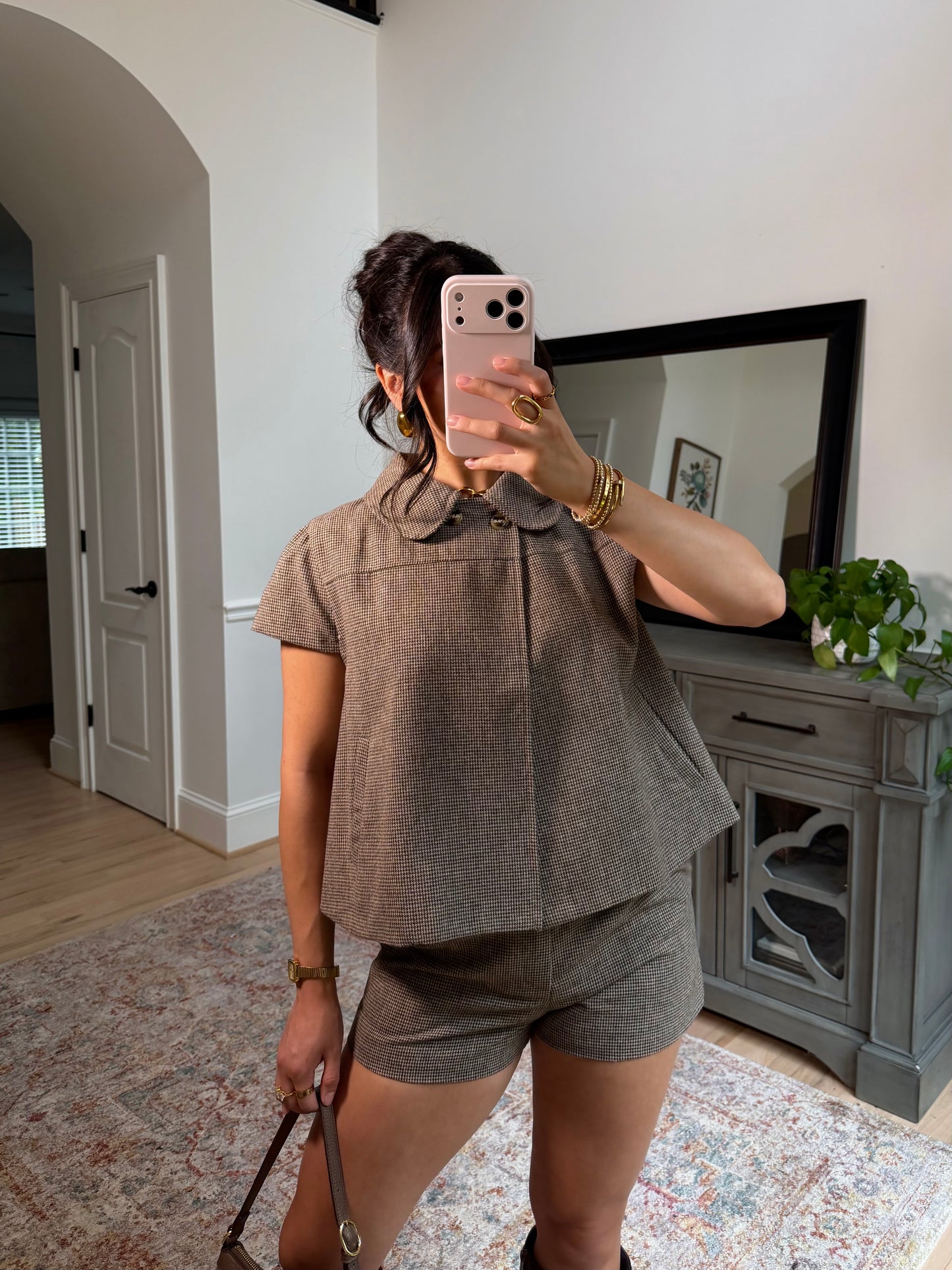 The Blair Houndstooth Top