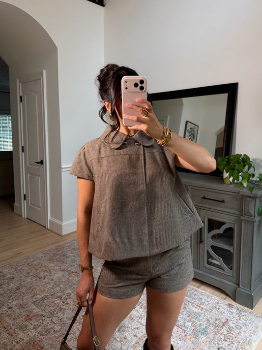 The Blair Houndstooth Top