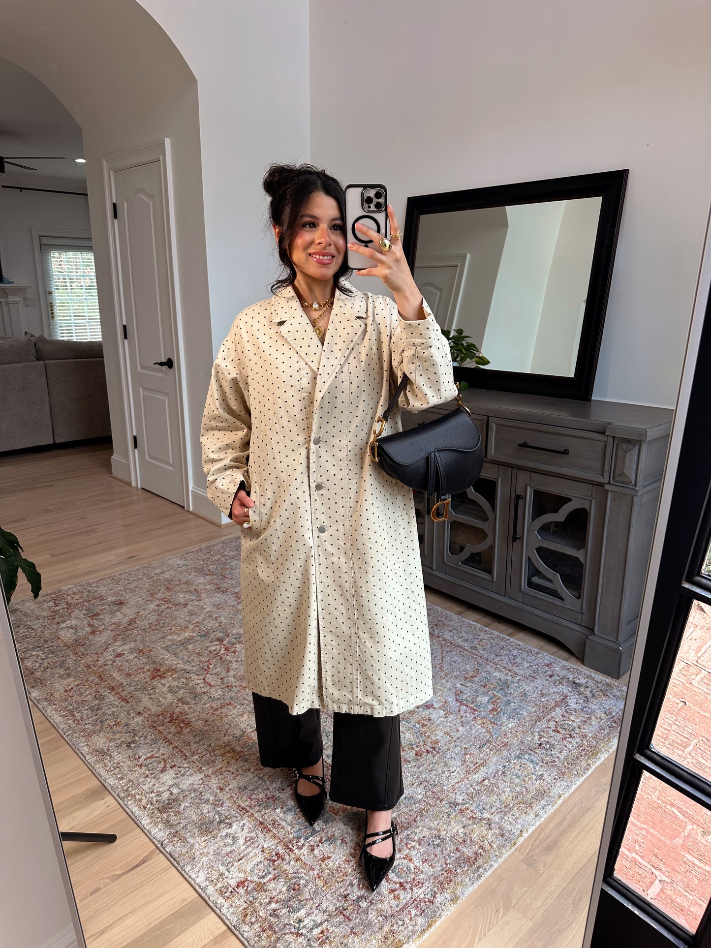 The Parisian Polka Dot Coat