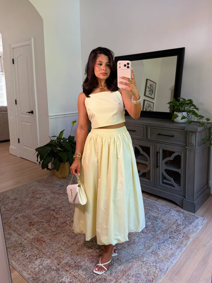 Limoncello Striped Top & Skirt Set