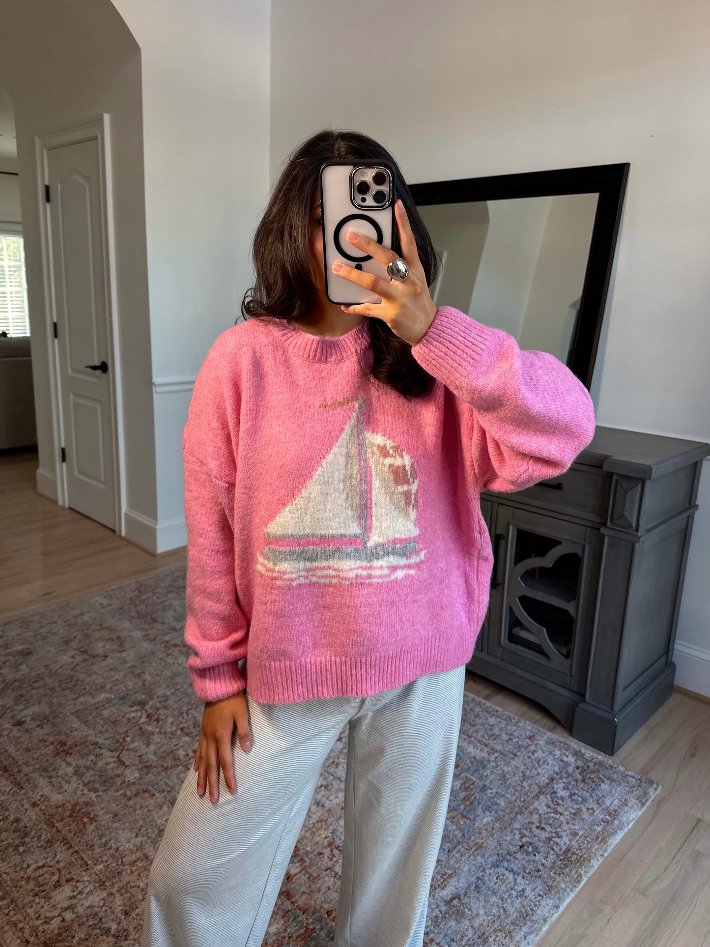 Blush Sail Club Sweater