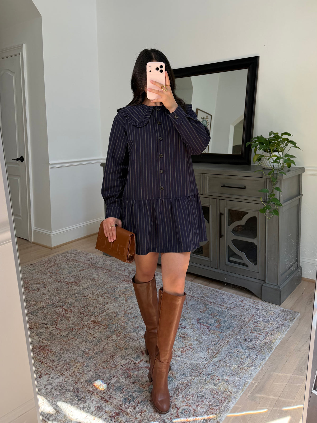 Forest Ember Collared Dress