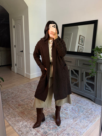 Harvest Brown Knit Cardigan