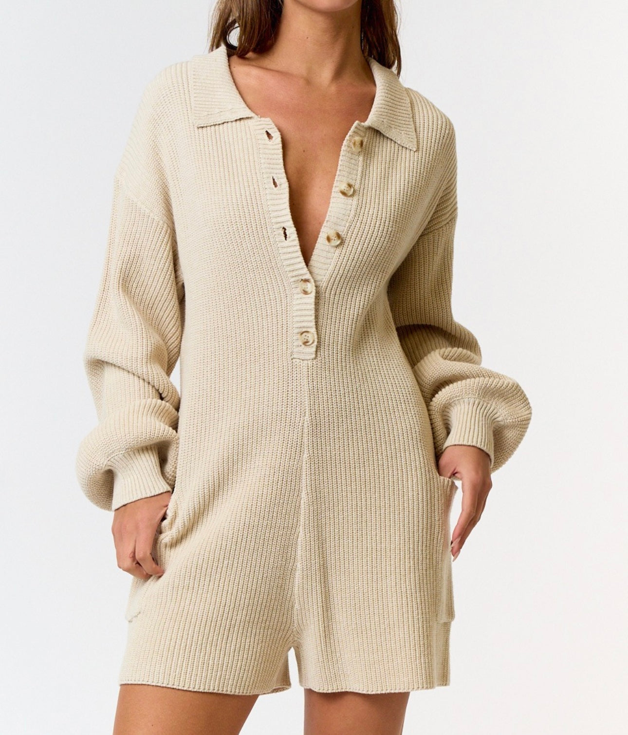 Latte Knit Romper