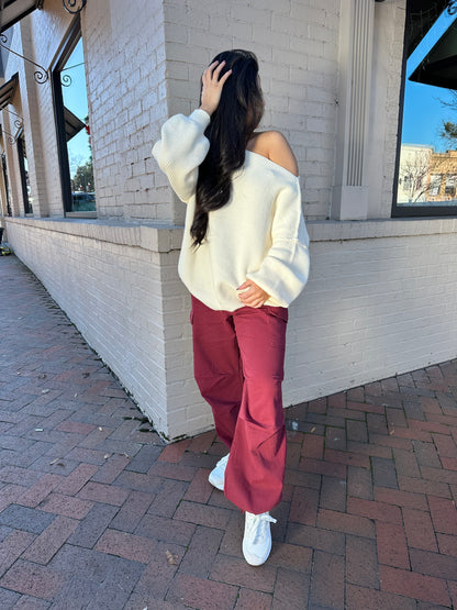 Ivory Slouchy Sweater