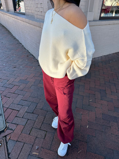 Ivory Slouchy Sweater