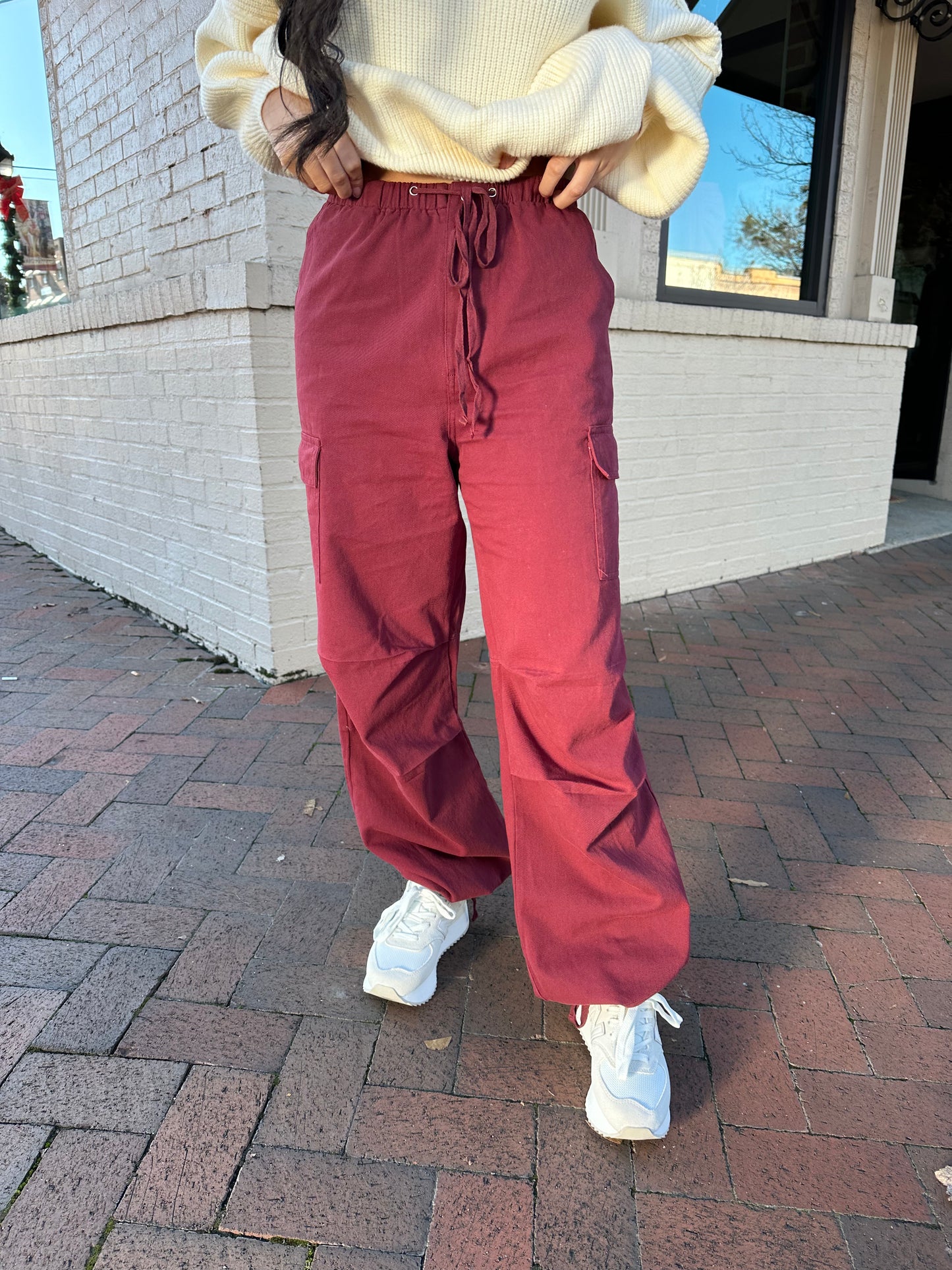 Burgundy Cargo Pants