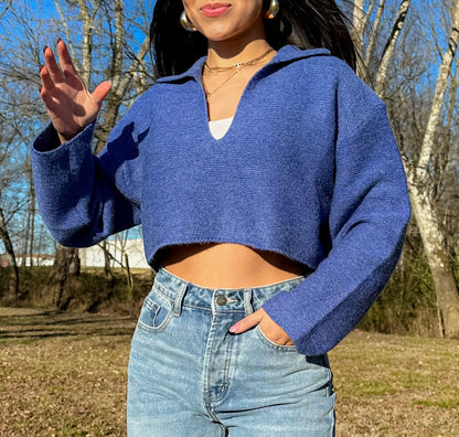 Feeling Blue Sweater Top