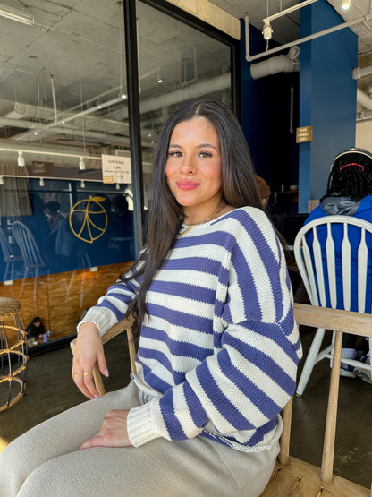 On Cloud 9 Striped Knit Sweater