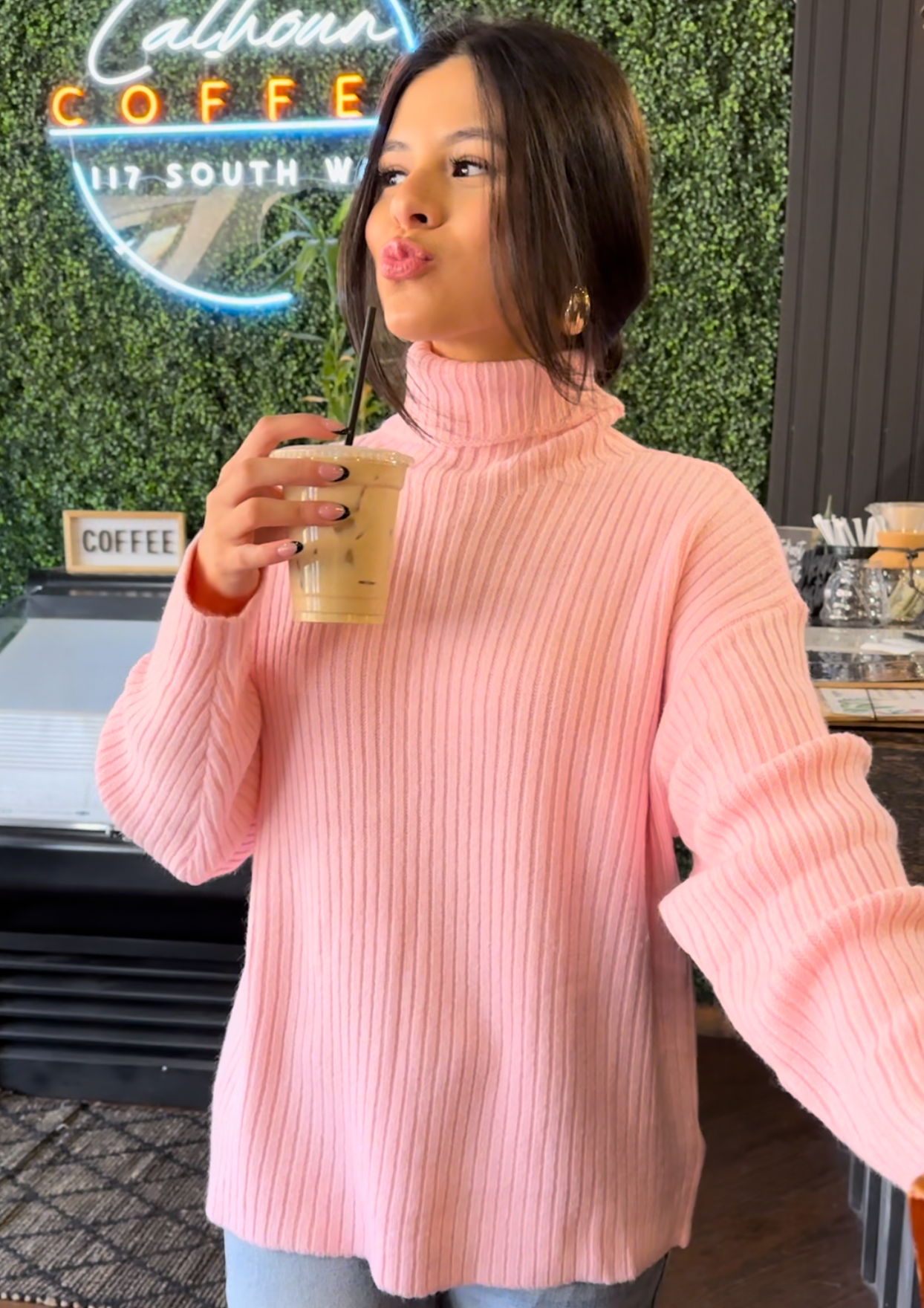 Baby Pink Oversized Sweater