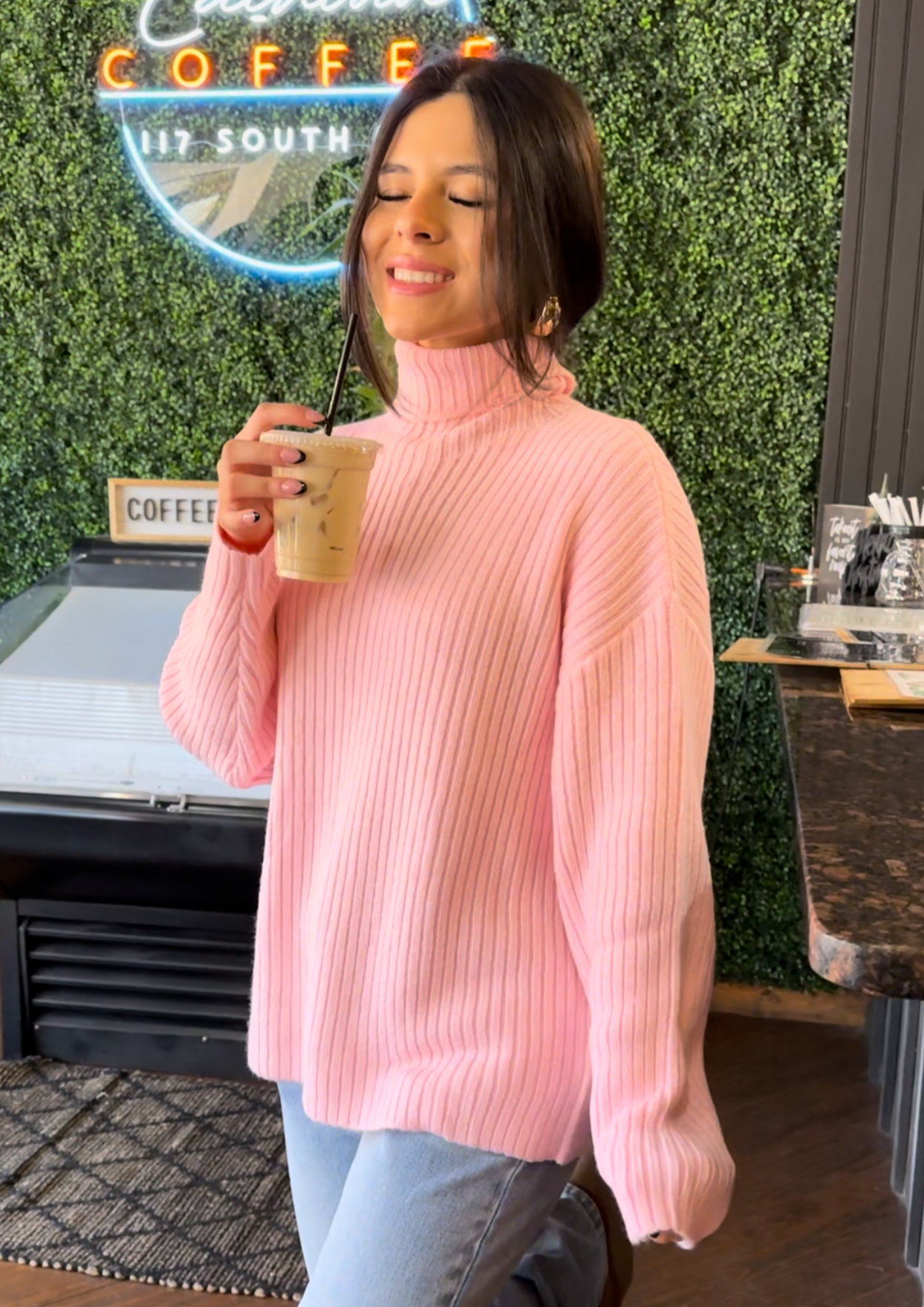 Baby Pink Oversized Sweater