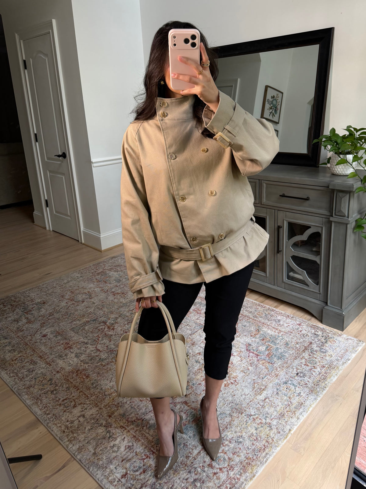 Fifth Street High Neck Trench Coat