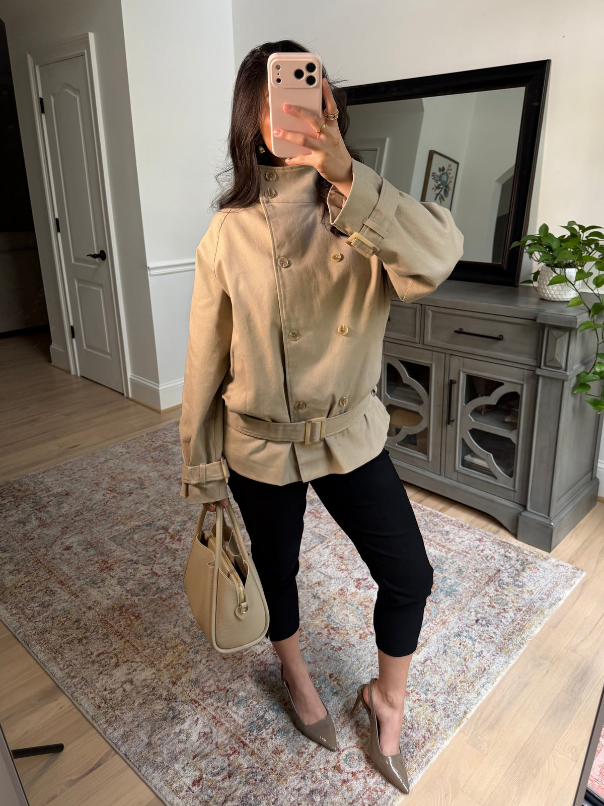 Fifth Street High Neck Trench Coat