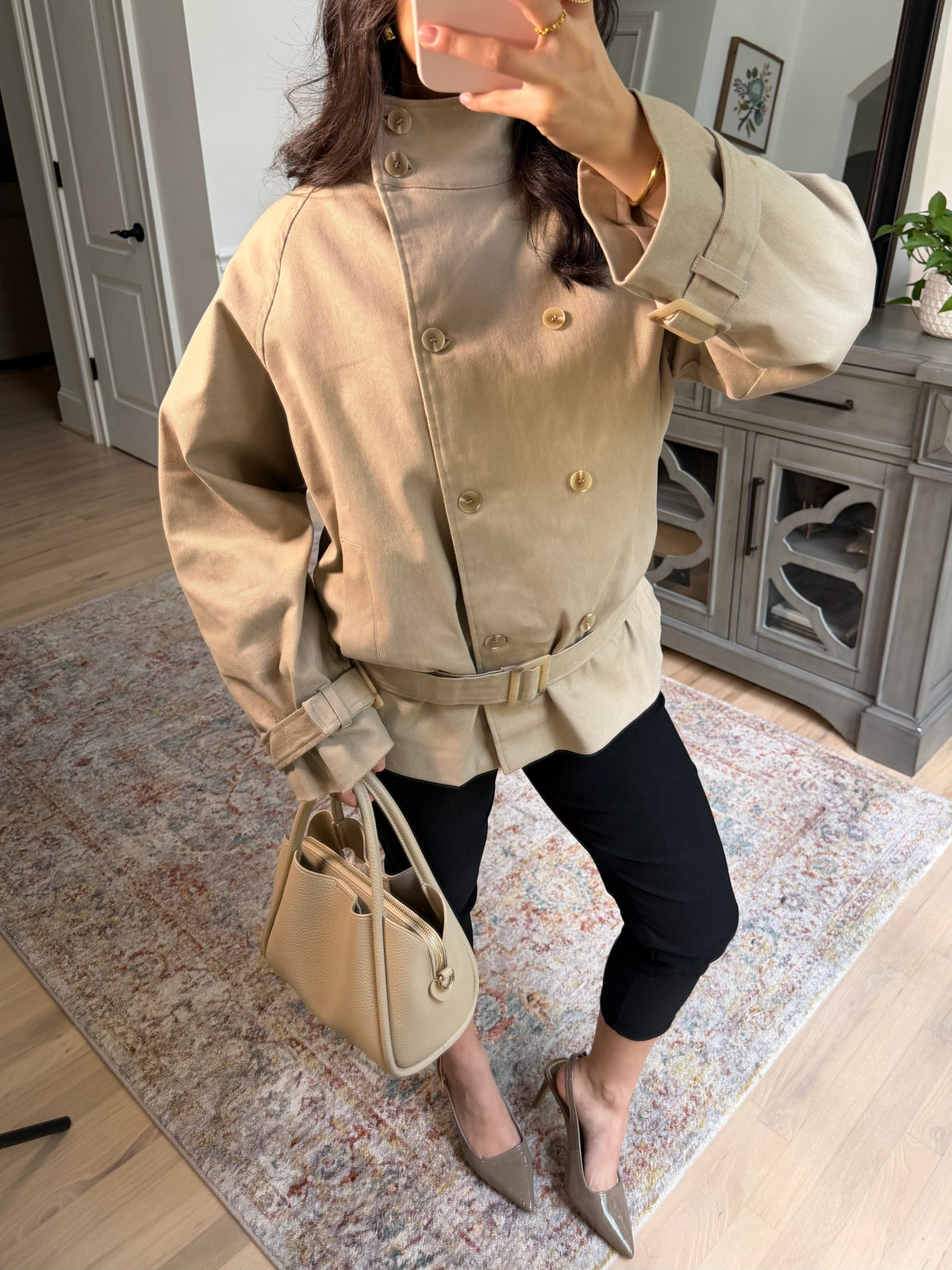 Fifth Street High Neck Trench Coat