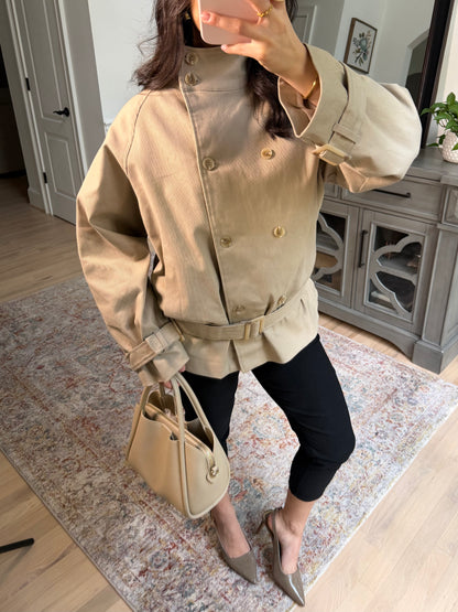 Fifth Street High Neck Trench Coat