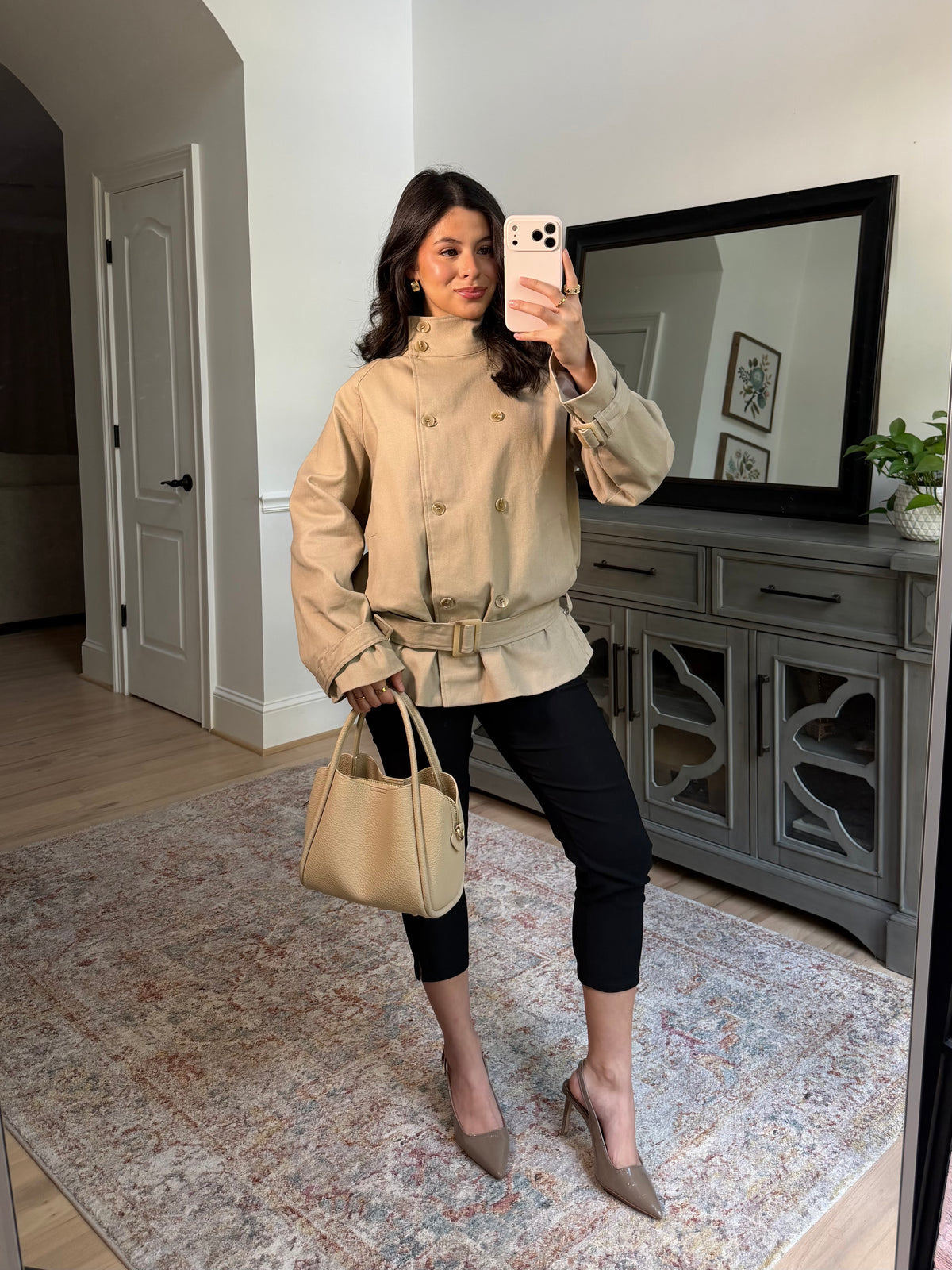 Fifth Street High Neck Trench Coat