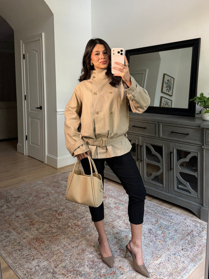Fifth Street High Neck Trench Coat